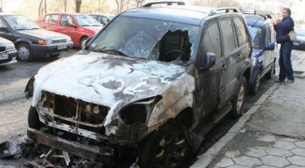 изпепелиха ауди бизнесмен