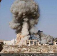 Сателитни снимки доказват унищожаването на храма в Палмира от 