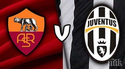 рома приема шампиона голямото дерби серия