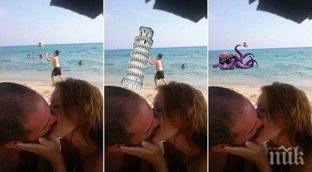 влюбена двойка помоли интернет маниаци оправят романтичната снимка видяха резултатите