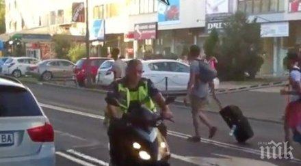 срам слънчев бряг полицай спазва закона видео