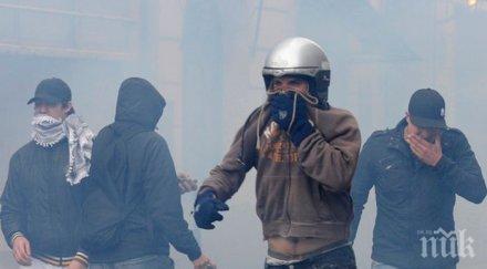 хвърлиха сълзотворен газ бежански лагер дрезден