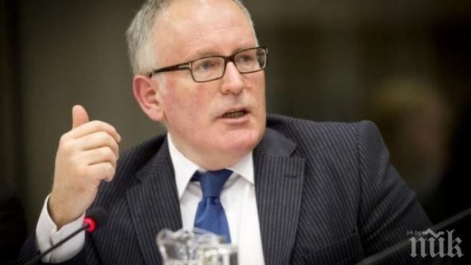 Зам.-председателят на ЕК: Европа е изправена пред хуманитарна и политическа криза
