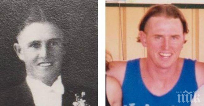 Тези хора ги разделяха поколения, но приликата е просто уникална! 