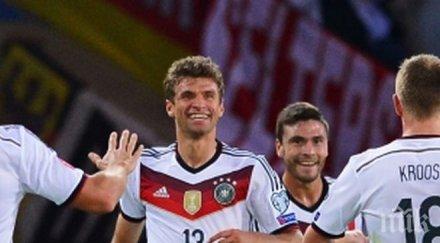 мощна германия докосва еврофиналите победи шотландия