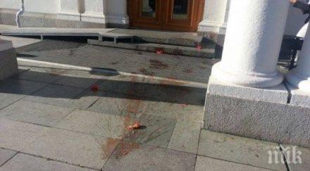 полиция отцепи градинката парламента