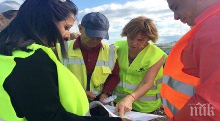 министър павлова председателят апи инспектираха строителството лот магистрала марица