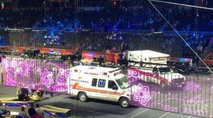 циркова акробатка падна метра височина