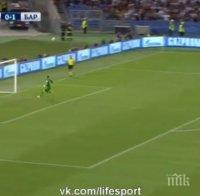 Рома-Барселона 1:1 на полувремето, Флоренци с извънземен гол (видео)