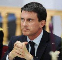 Манюел Валс: Франция няма да се поколебае при необходимост да наложи контрол по границите си
