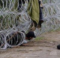 Блокирани мигранти между границите на Сърбия и Унгария, са се опитали да минат през загражденията с бодлива тел