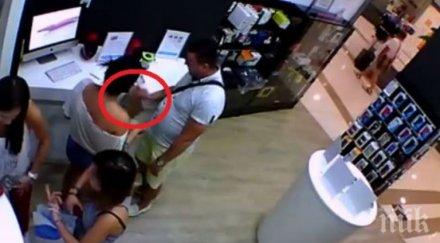 търсят наглите крадци задигнали скъпарски лаптоп столичен мол видео