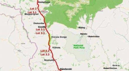 започва изграждането лот магистрала струма благоевград симитли кресна сандански