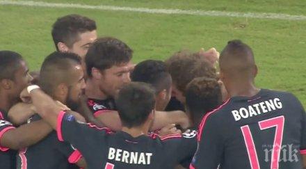 брилянтно изпълнение мюлер вдъхнови баварската машина арсенал издъни видео