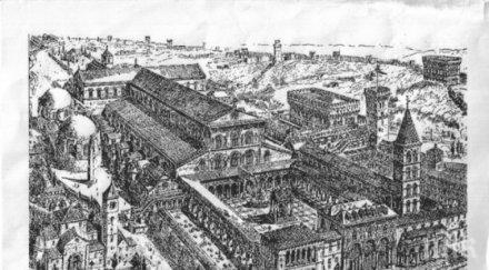 голямата базилика плиска–уголемено копие папската катедрала сан пиетро снимка