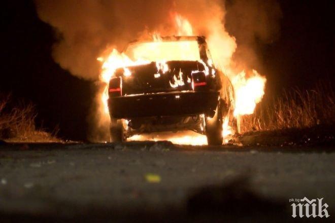 Мъж изгоря заедно с колата си близо до магистрала „Тракия“