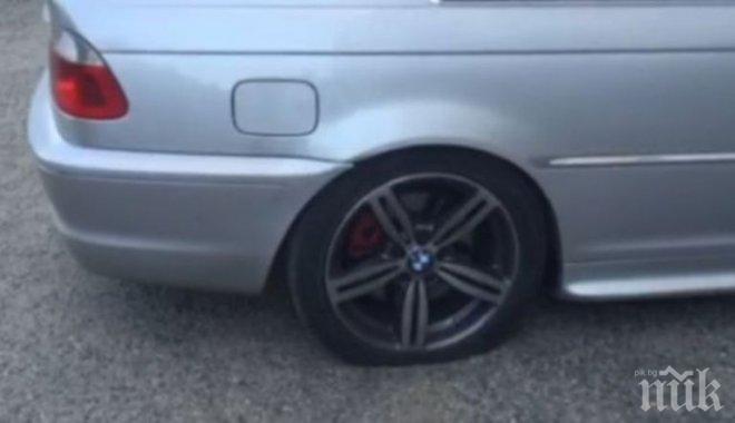 Нарязаха гумите на фирмен автомобил в Русе