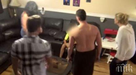 брутална изненада момченце очакваше среща момиче попадна полуголи непознати майка видео