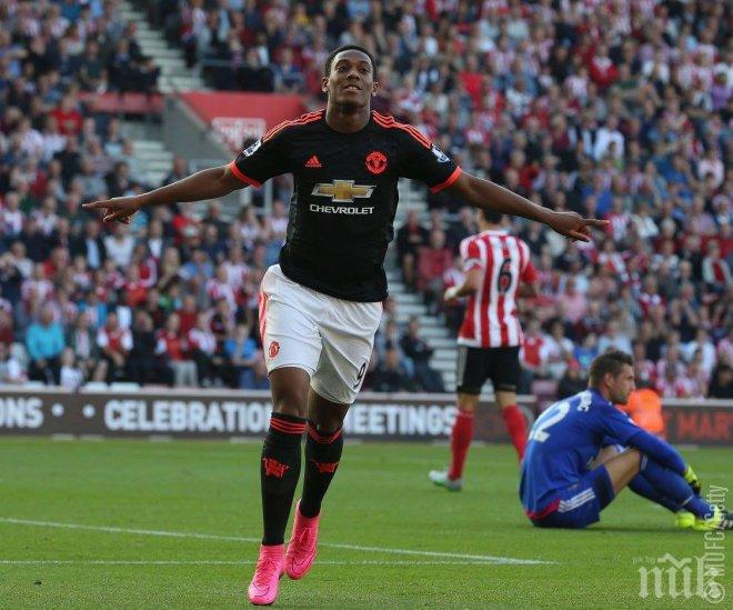 Манчестър Юнайтед отупа бивши левскари, Марсиал отново вкара