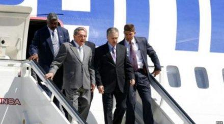 лидерът куба пристигна сащ първи път години