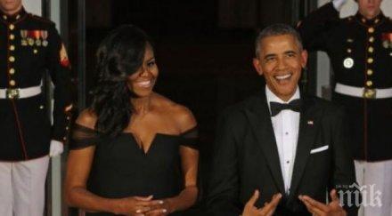 мишел обама сензационна рокля деколте снимка