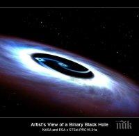 Изобретиха компютърна симулация на сблъсък на две гигантски черни дупки