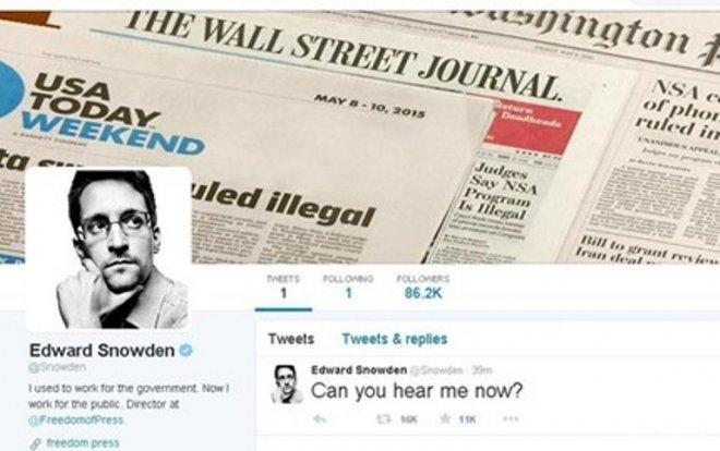 Едуард Сноудън превзе „Туитър
