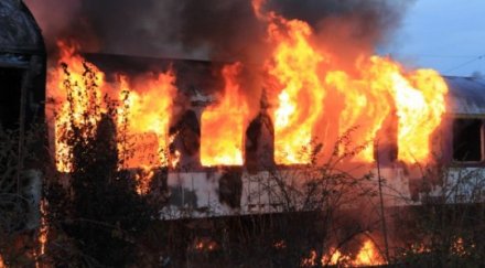 вагона горят гара илиенци