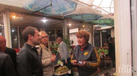 кандидатът кмет герб район приморски петя проданова срещна търговци пазар чаталджа