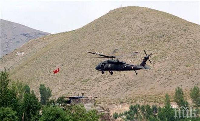 Турска армия нанесе нови въздушни удари срещу 17 цели на ПКК в Северен Ирак
