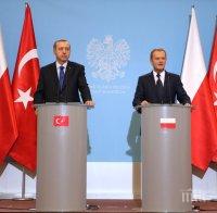 Туск и Ердоган обсъдиха буферна зона  в северна Сирия