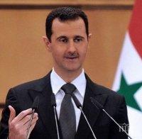 Башар Асад: Ако коалицията с участието на Русия не победи, регионът ще бъде разрушен