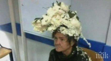 ужас жена обърка пяна коса строителна пяна вижте случи снимка видео