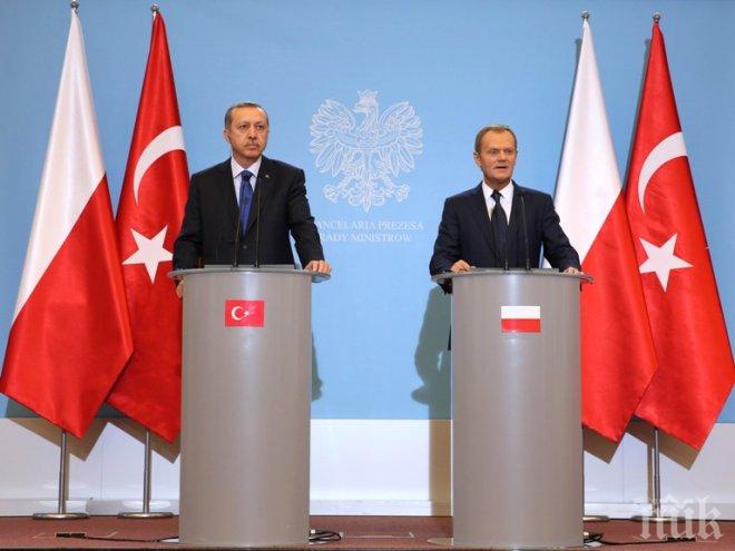 Туск и Ердоган обсъдиха буферна зона  в северна Сирия