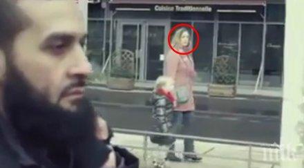 майка върви дъщеря улицата откъсва очи странен човек крие огромната чанта