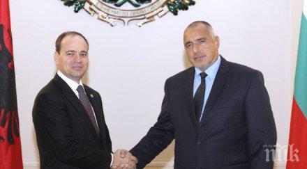 борисов обеща помощ албания присъединяването