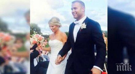 пръв поглед една обикновена сватба видях върви пътеката младоженците