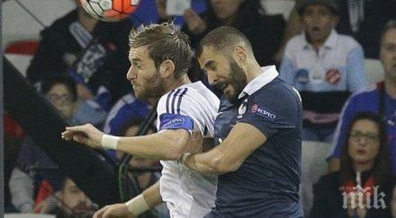 бензема два гола контузия победа франция