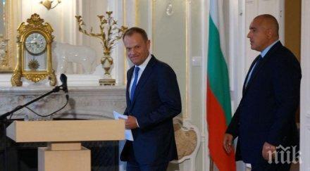 пик премиерът борисов срещна председателя европейския съвет доналд туск