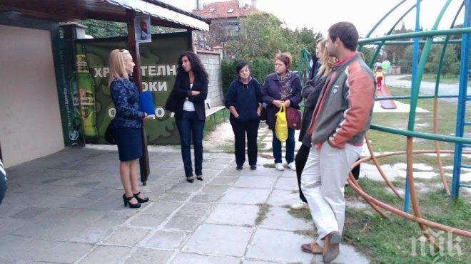 Кандидатът за кмет на ПП ГЕРБ за Аспарухово Калина Белмезова се срещна с жители от района