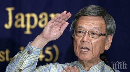 губернаторът окинава анулирал разрешението строителство ново американско военно летище