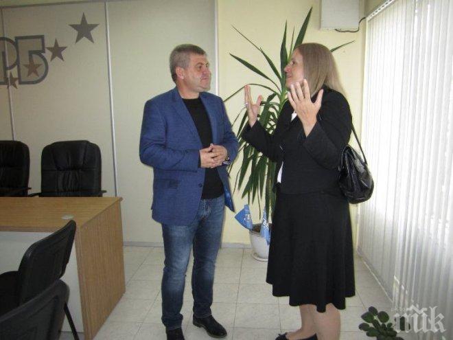 Заместник-посланикът на Великобритания се срещна с кандидата на ГЕРБ за кмет на Монтана Дилян Димитров
