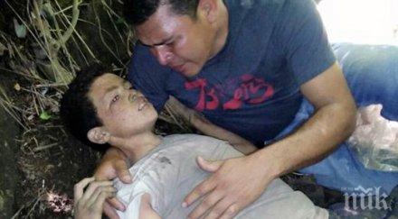 трагичен момент баща намери умиращия син хвърлен мост отказ убийство