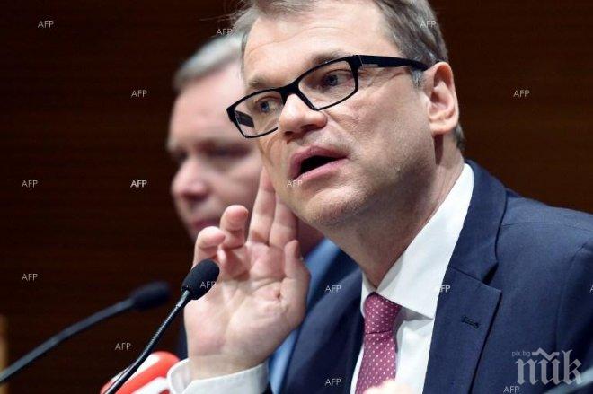 Премиерът на Финландия заяви, че кризата с мигрантите е направила положението в ЕС непоносимо