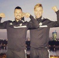 Божинов и Бандаловски се забавляват след загуба на Партизан