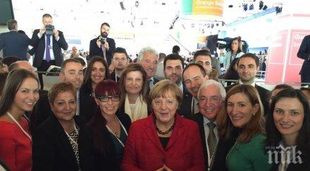 германският канцлер ангела меркел поздрави делегацията герб мадрид