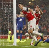 Арсенал надви Евертън, излезе първи в Англия
