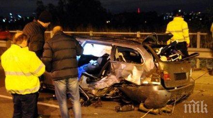 огромна дупка причинила жестоката катастрофа магистрала тракия