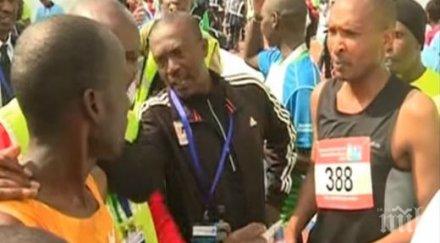 арестуваха маратонец бил изпотен уморен опитал спечели 7000 долара видео