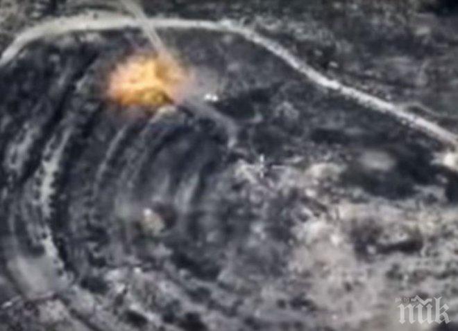 Уникални кадри от руските въздушни удари в Сирия! (видео)